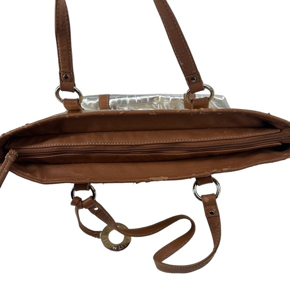 Nine West Gold Silver Shoulder Bag Purse - Picture 7 of 7